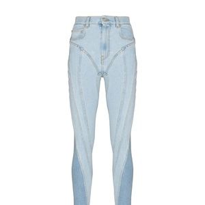 Mugler High-rise Panelled Skinny Denim
